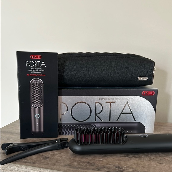 Black Grooming Tool with Heated Brush Design and Multiple Bristles - Picture 1 of 1